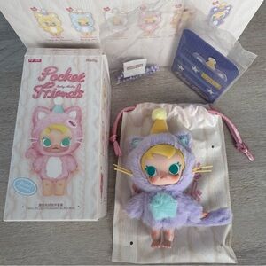 Pocket Friends PopMart Molly Pocket “leave me alone” - purple & blue bag charm